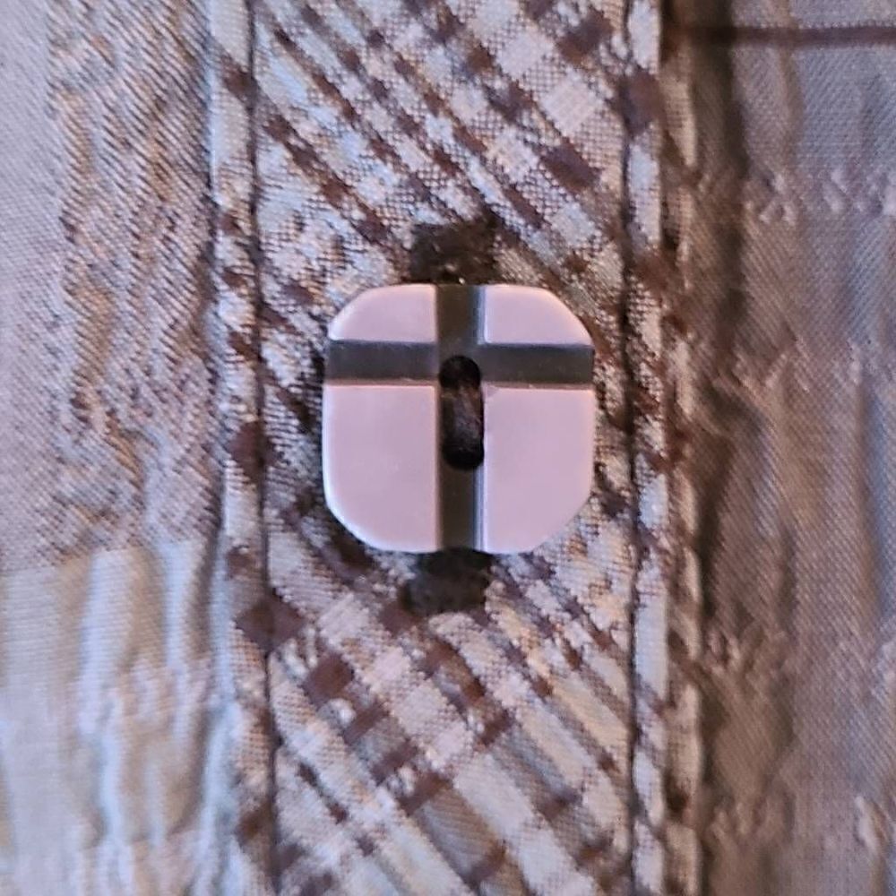 Habitat Womens Button Front Blue Black Plaid Tunic Small - Picture 8 of 15